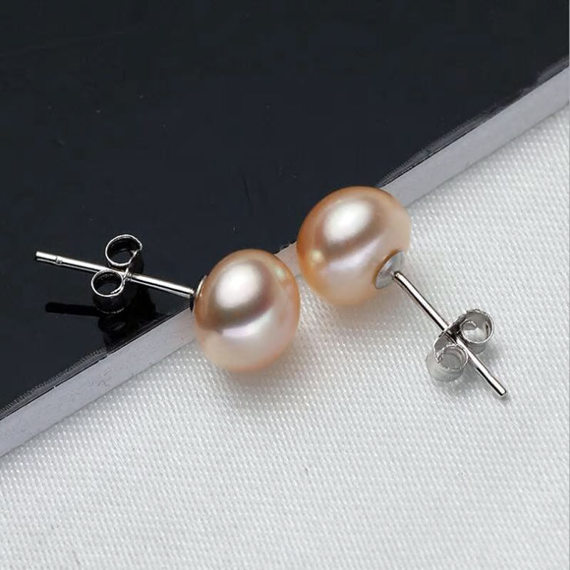 Sterling Silver Pearl Stud Hypoallergenic Earrings - Various