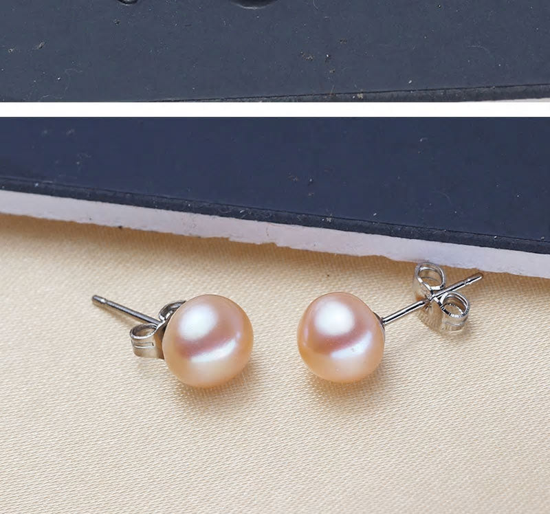 Sterling Silver Pearl Stud Hypoallergenic Earrings - Various