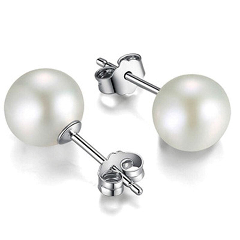 Sterling Silver Pearl Stud Hypoallergenic Earrings - Various