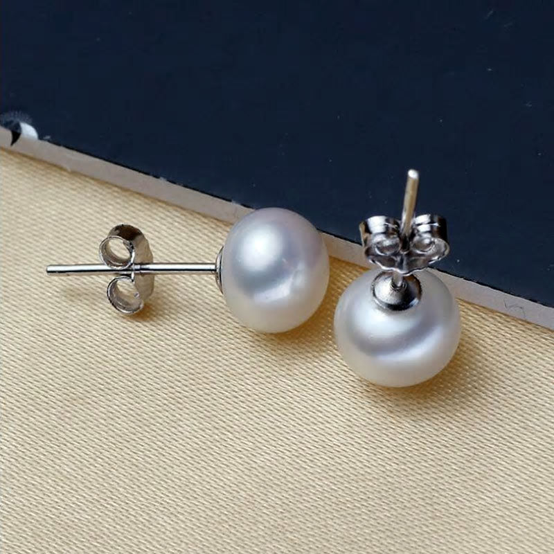 Sterling Silver Pearl Stud Hypoallergenic Earrings - Various