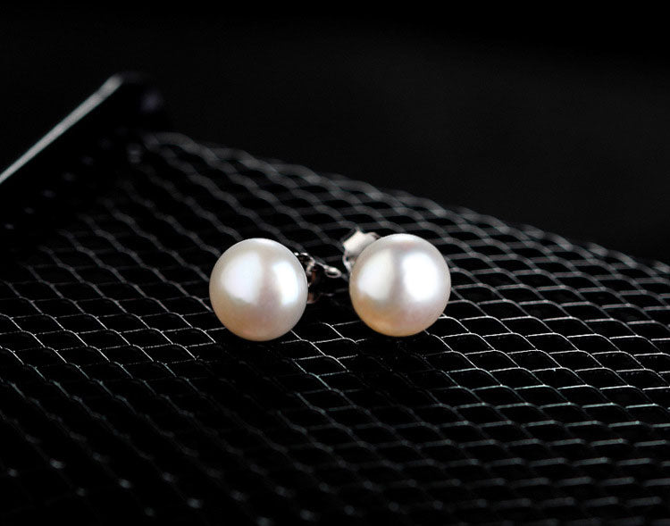 Sterling Silver Pearl Stud Hypoallergenic Earrings - Various
