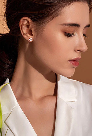 Sterling Silver Pet Paw Stud Hypoallergenic Earrings