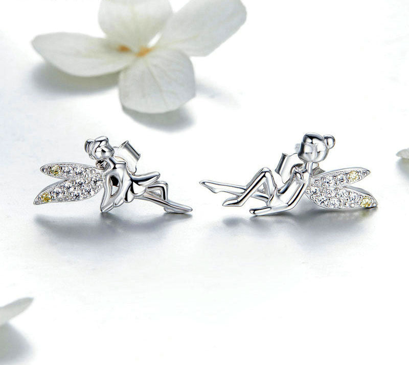 Sterling Silver Lucky Fairy Hypoallergenic Earrings