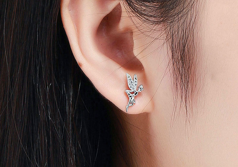 Sterling Silver Lucky Fairy Hypoallergenic Earrings