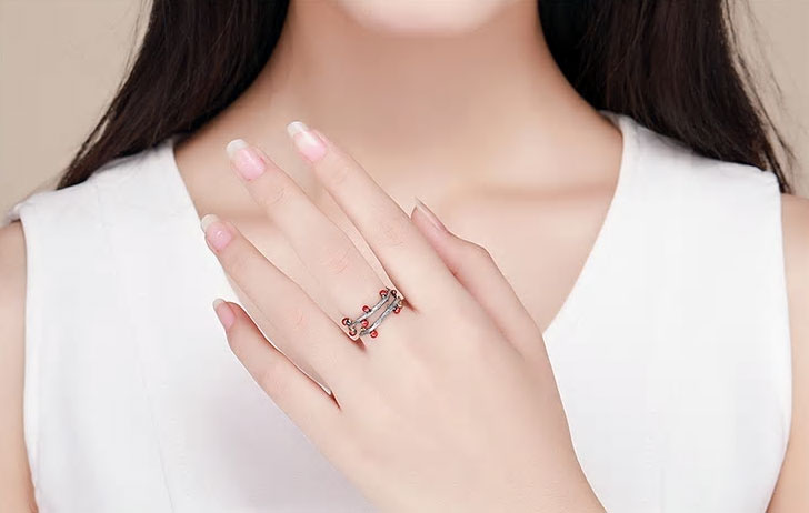 Sterling Silver Deadwood Adjustable Hypoallergenic Ring