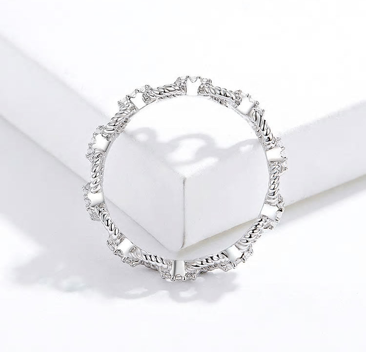 Sterling Silver Simple Chain Hypoallergenic Ring