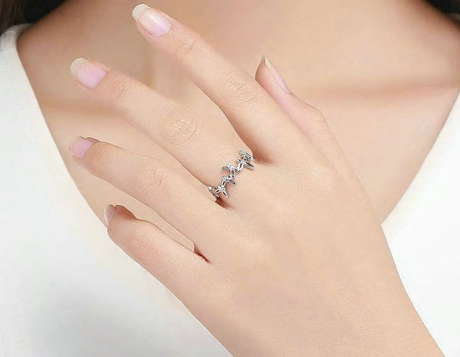 Sterling Silver Dancing Butterfly Adjustable Hypoallergenic Ring