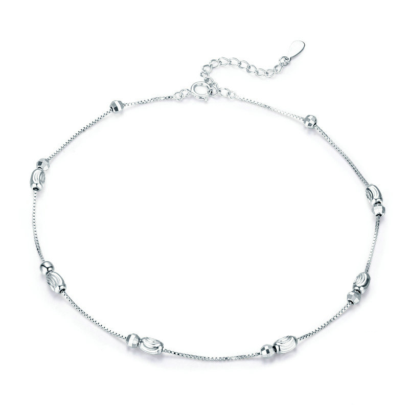 Sterling Silver Mirror Ball Hypoallergenic Anklet