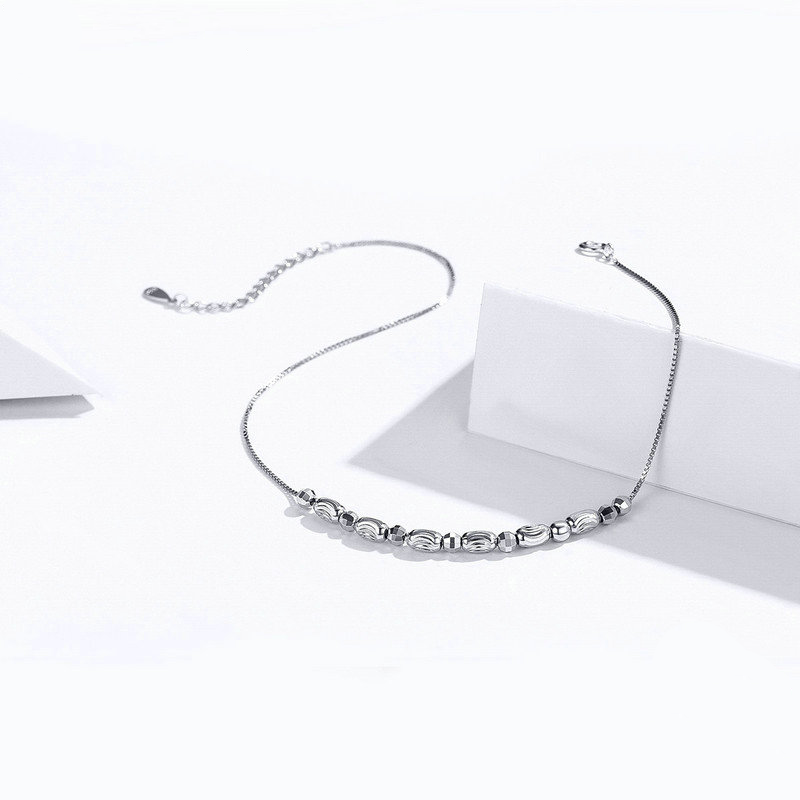 Sterling Silver Mirror Ball Hypoallergenic Anklet