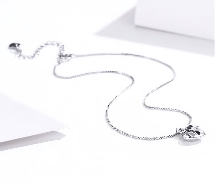 Sterling Silver Simple Heart Hypoallergenic Anklet