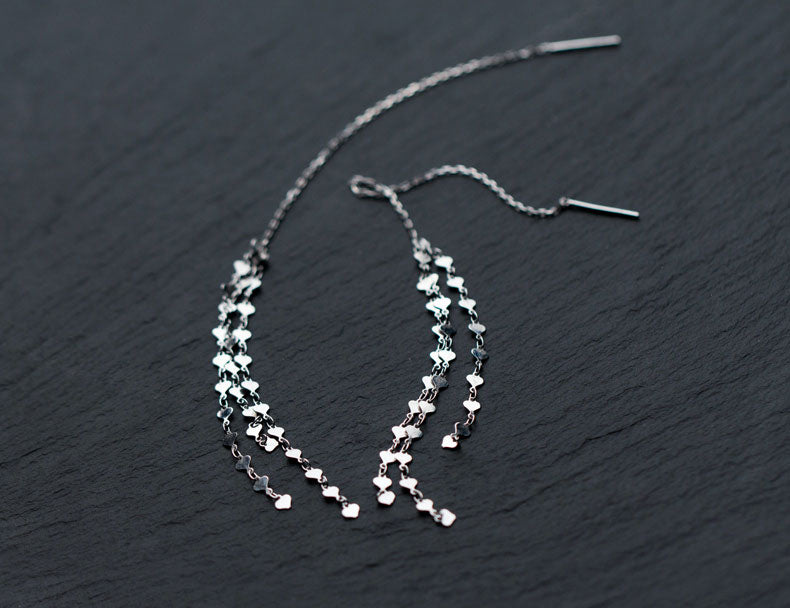 Sterling Silver Hanging Threader Hypoallergenic Earrings