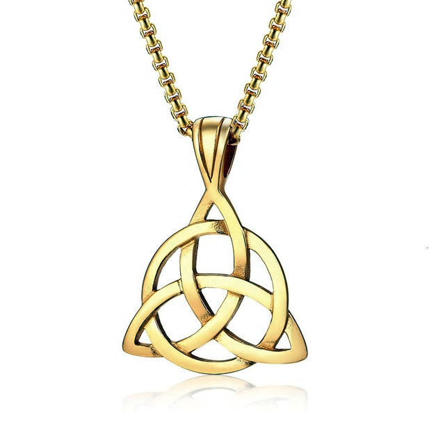 Stainless Steel Irish Trinity Knot Necklace - Various