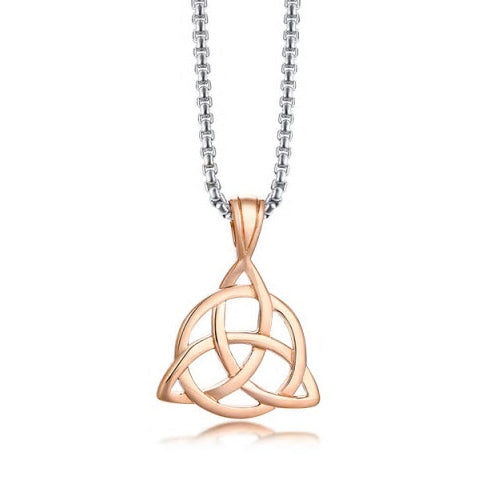 Stainless Steel Irish Trinity Knot Necklace - Various