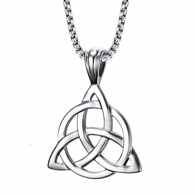 Stainless Steel Irish Trinity Knot Necklace - Various