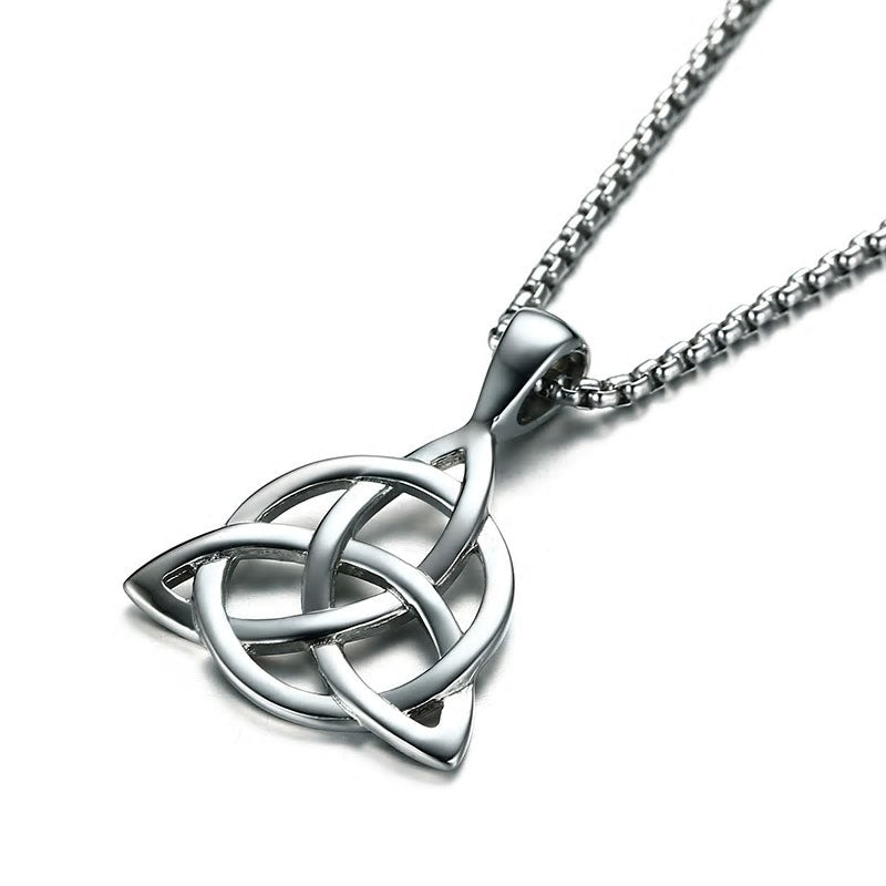 Stainless Steel Irish Trinity Knot Necklace - Various