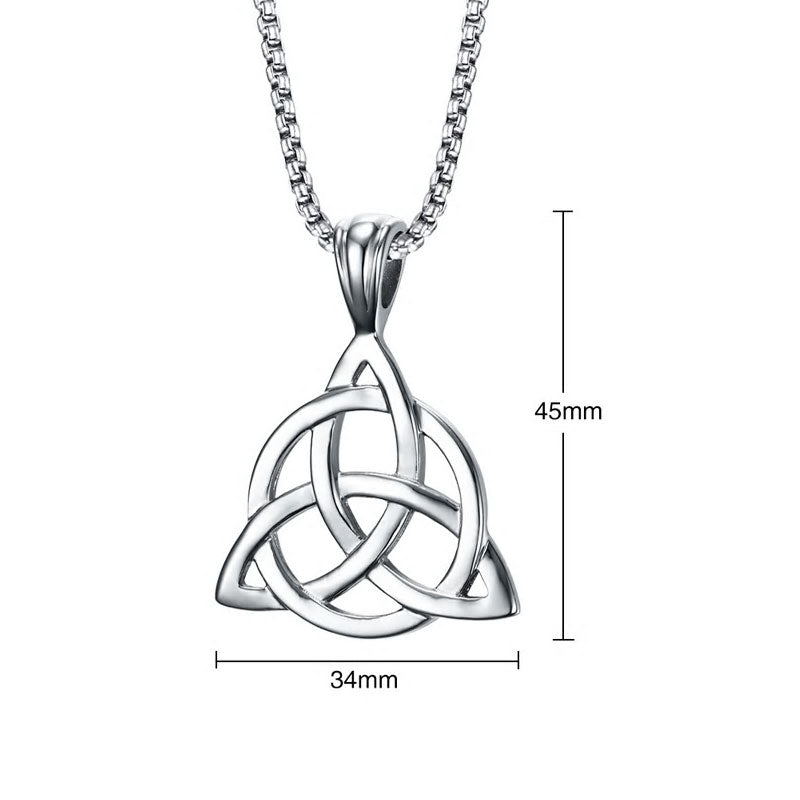 Stainless Steel Irish Trinity Knot Necklace - Various