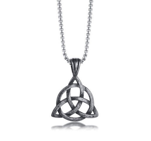 Stainless Steel Irish Trinity Knot Necklace - Various