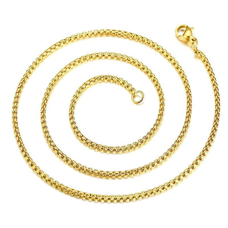 Stainless Steel Box Chain Necklace - Various