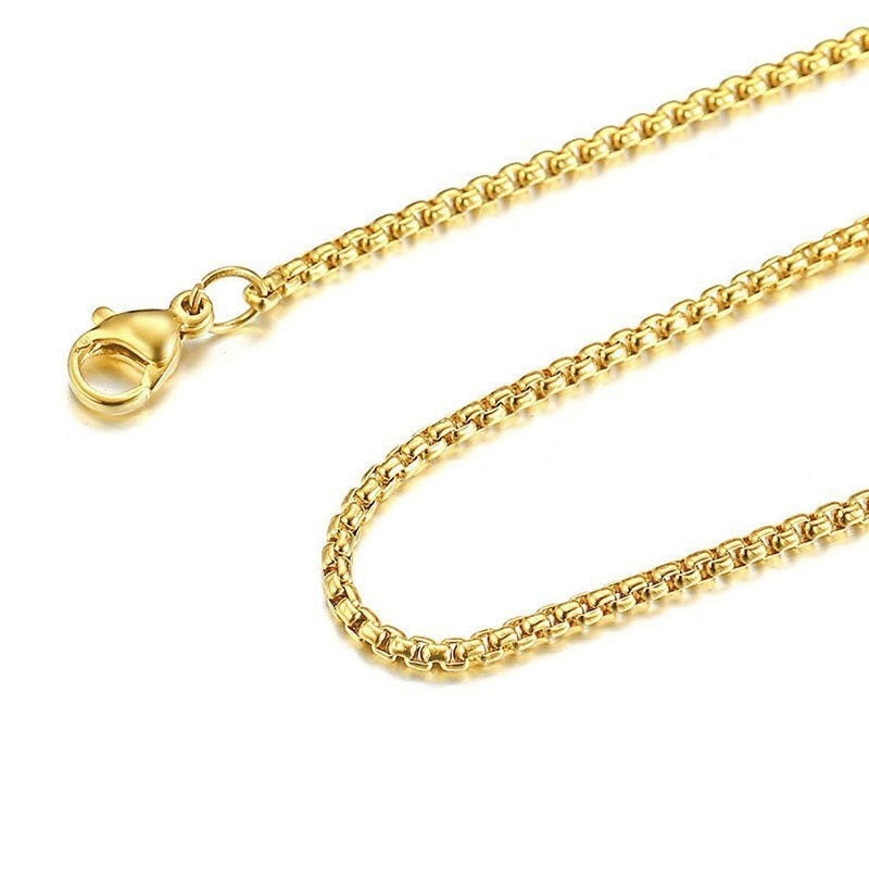 Stainless Steel Box Chain Necklace - Various