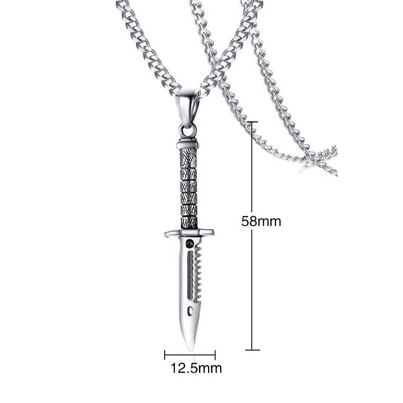 Stainless Steel Knife Necklace