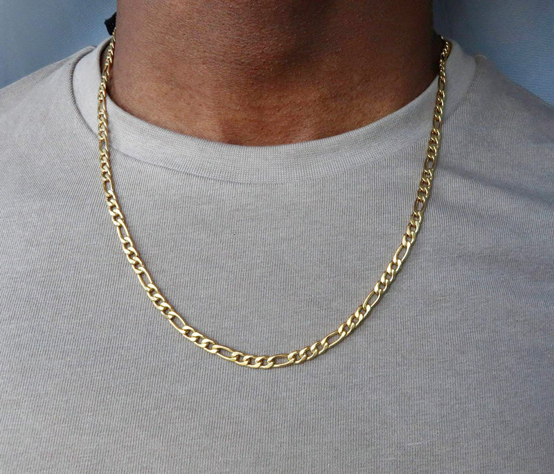 Stainless Steel Figaro Chain Necklace