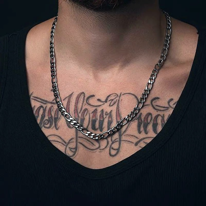 Stainless Steel Figaro Chain Necklace