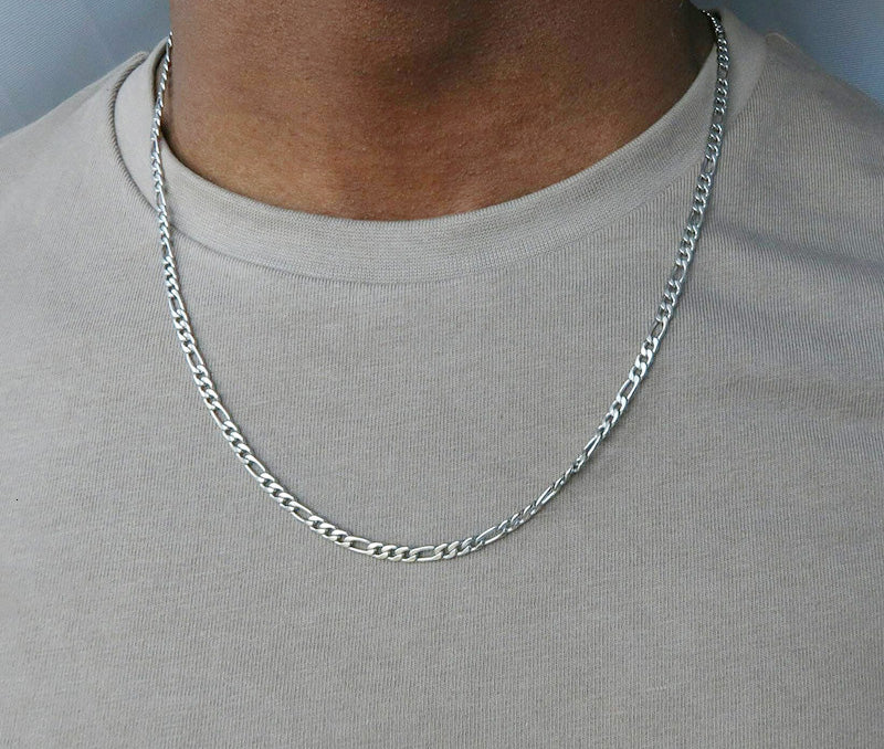 Stainless Steel Figaro Chain Necklace