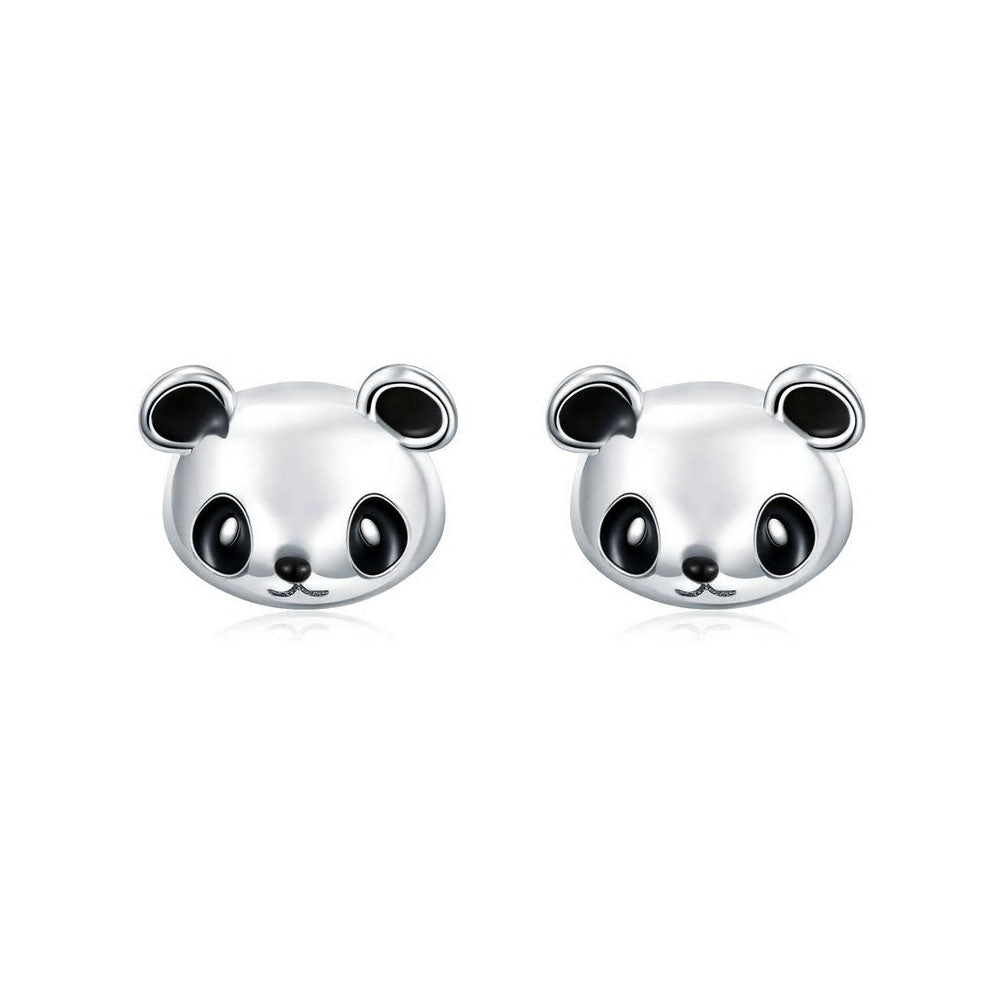 Sterling Silver Panda Stud Hypoallergenic Earrings