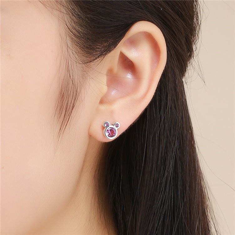 Sterling Silver Mickey Stud Hypoallergenic Earrings