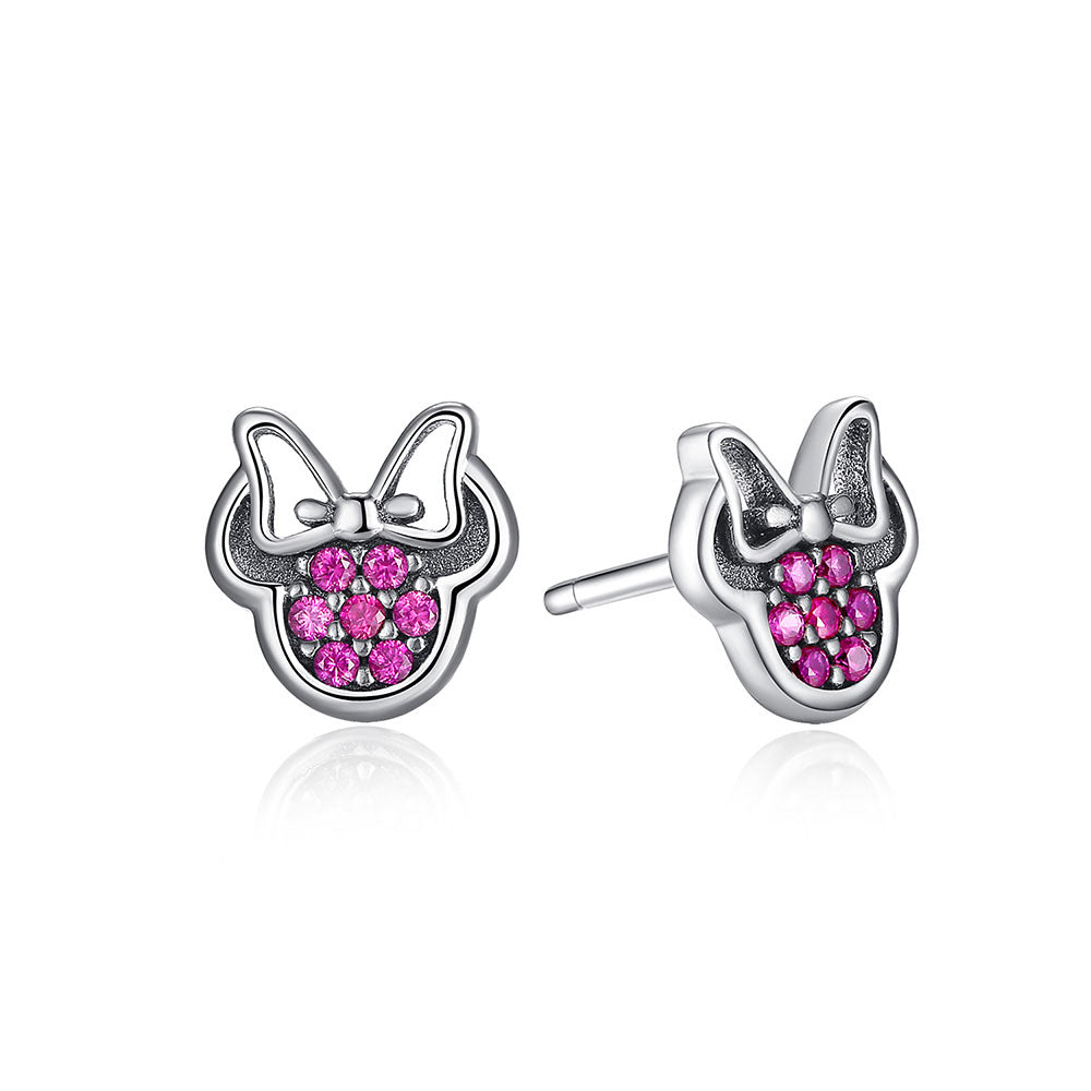 Sterling Silver Minnie Stud Hypoallergenic Earrings