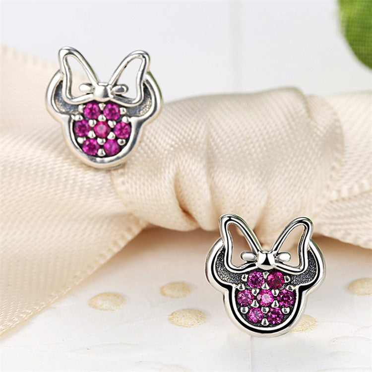 Sterling Silver Minnie Stud Hypoallergenic Earrings