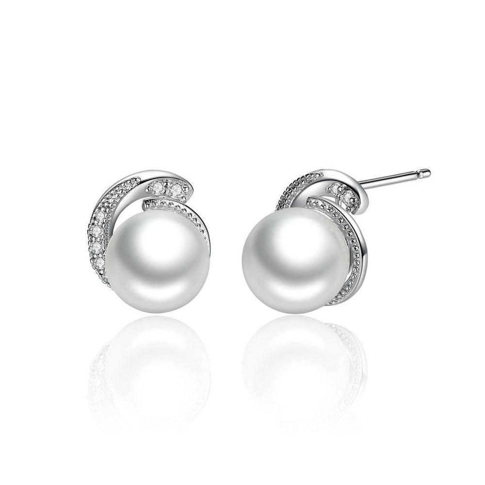 Sterling Silver Pearl Hypoallergenic Earrings