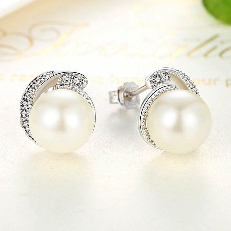 Sterling Silver Pearl Hypoallergenic Earrings