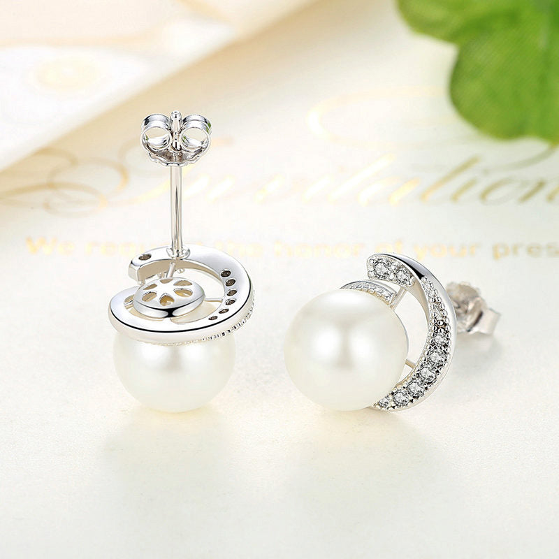 Sterling Silver Pearl Hypoallergenic Earrings