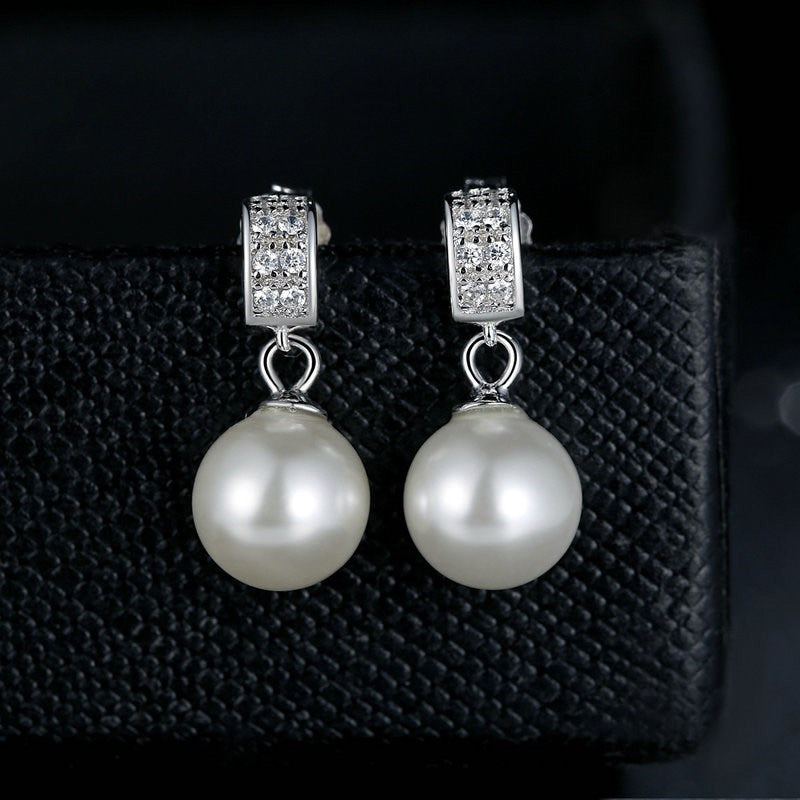 Sterling Silver Pearl Drop Hypoallergenic Earrings