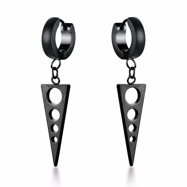 Stainless Steel Triangle Drop Earrings