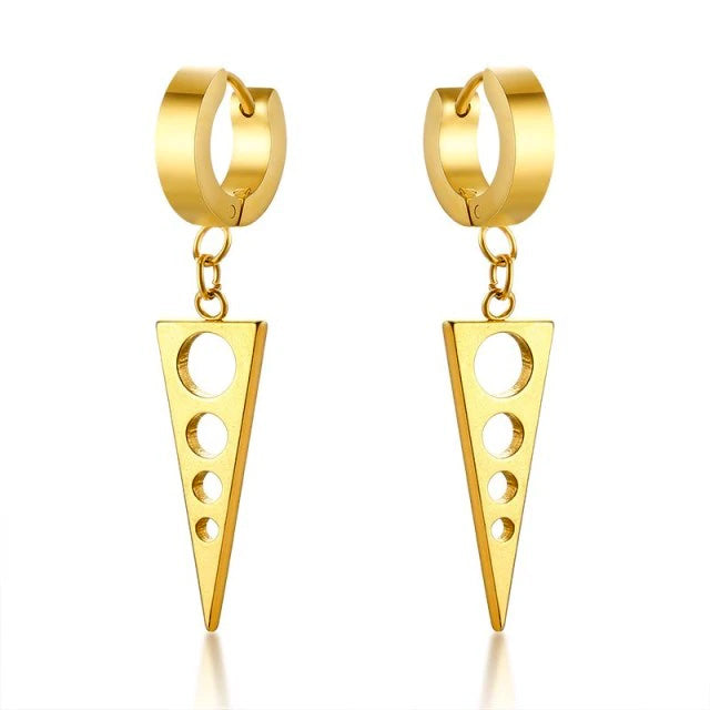 Stainless Steel Triangle Drop Earrings
