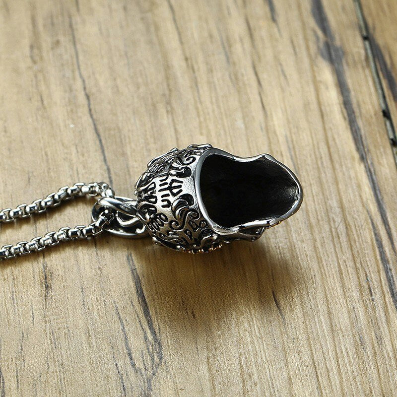 Stainless Steel Mexican Sugar Skull Necklace