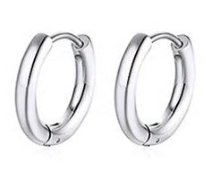 Stainless Steel Simple Round Huggie Earrings