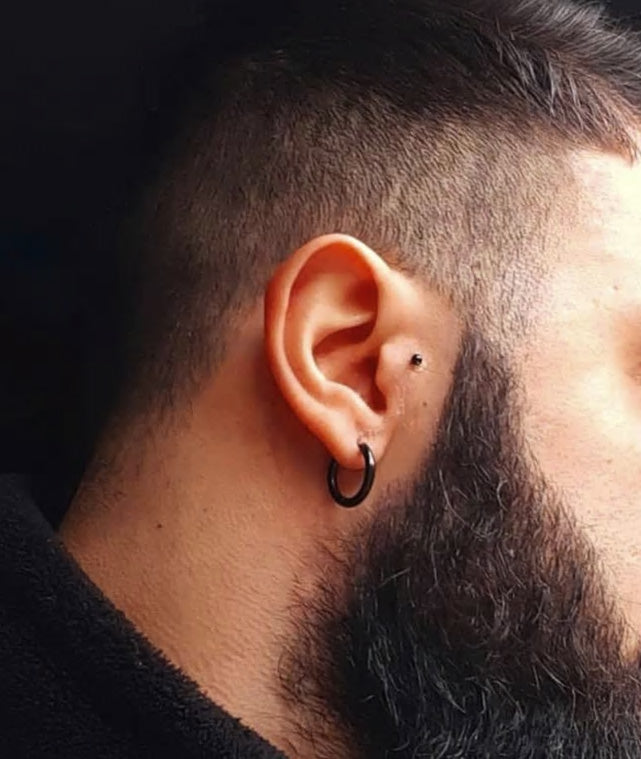 Stainless Steel Simple Round Huggie Earrings