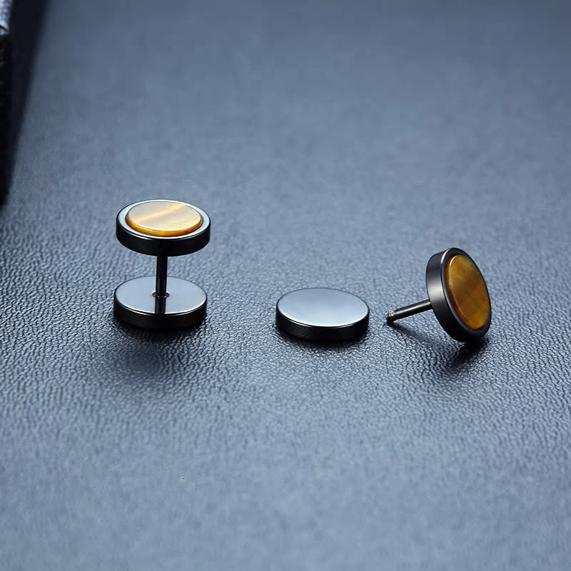 Stainless Steel Screw Stud Earrings