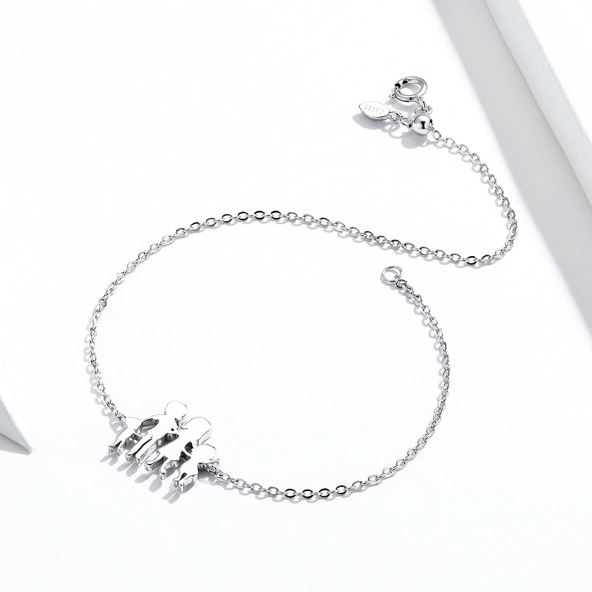 Sterling Silver Happy Family Hypoallergenic Bracelet