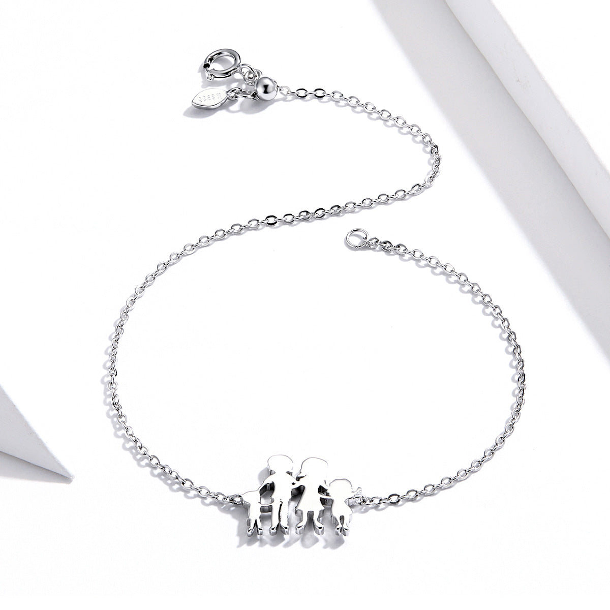 Sterling Silver Happy Family Hypoallergenic Bracelet