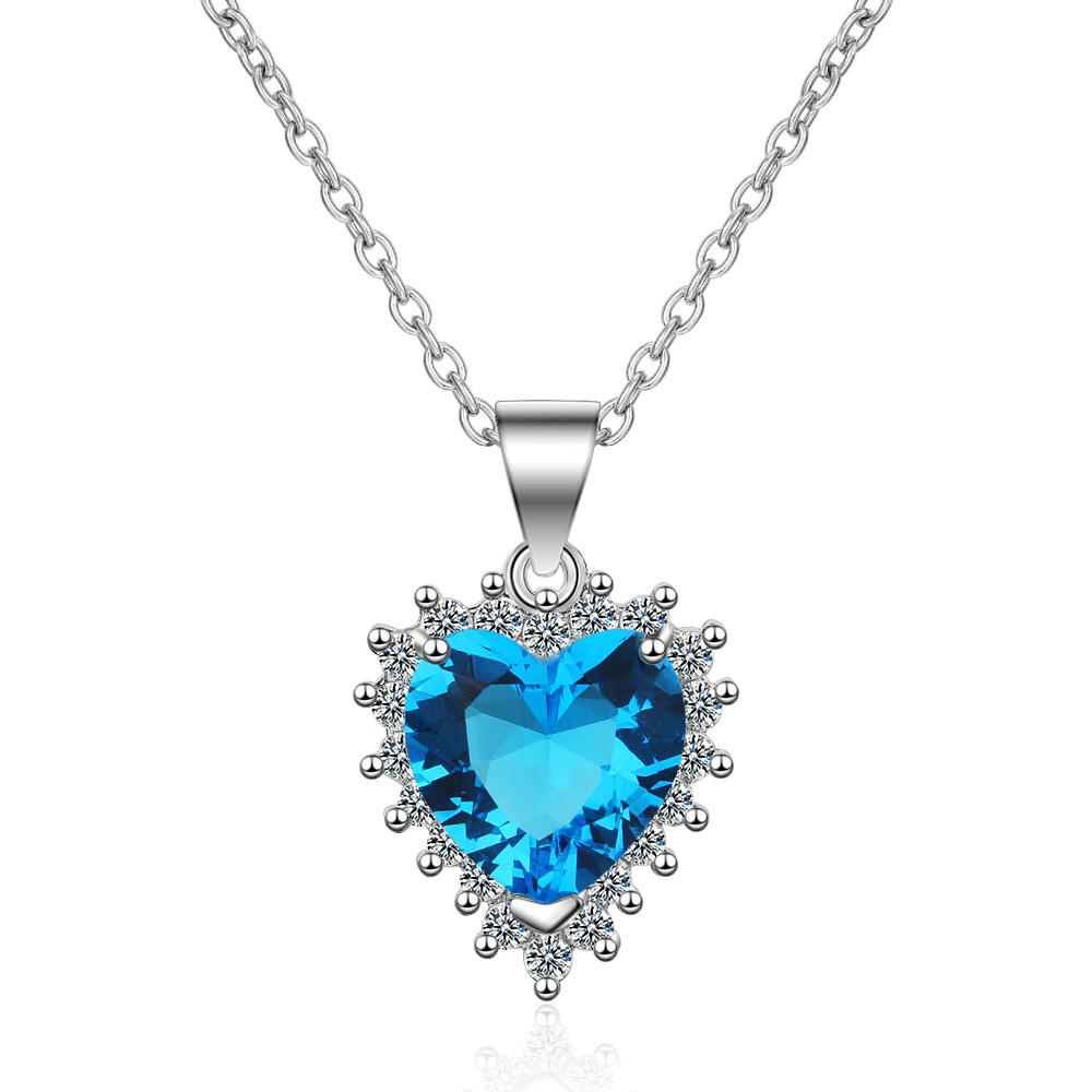 Sterling Silver Ocean Heart Hypoallergenic Necklace