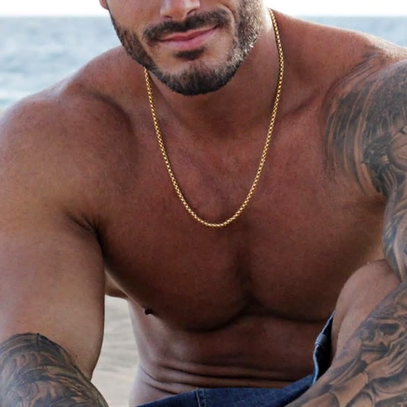 Stainless Steel Box Chain Necklace - Various