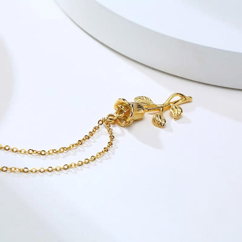 Stainless Steel Rose Necklace