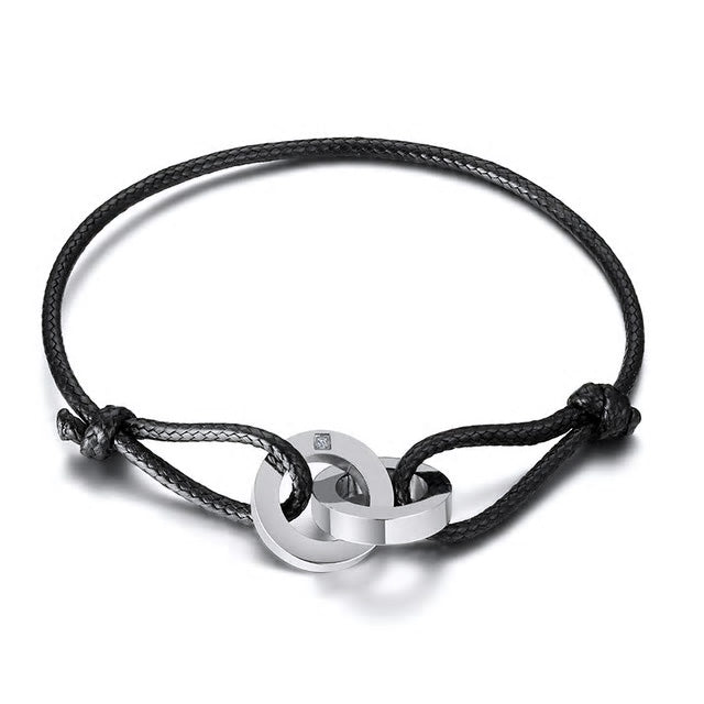 Stainless Steel Double Circle Bracelet