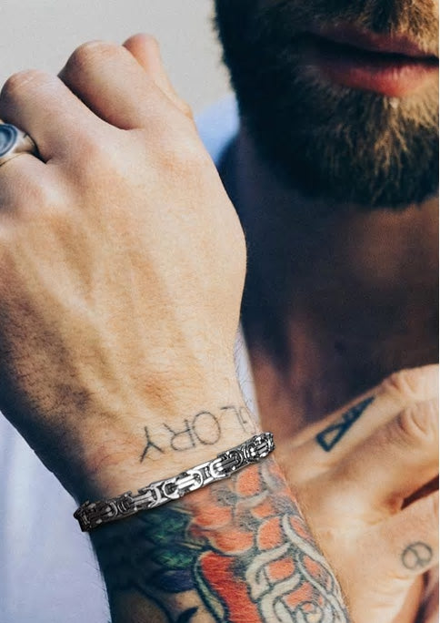 Stainless Steel Byzantine Link Chain Bracelet - Various