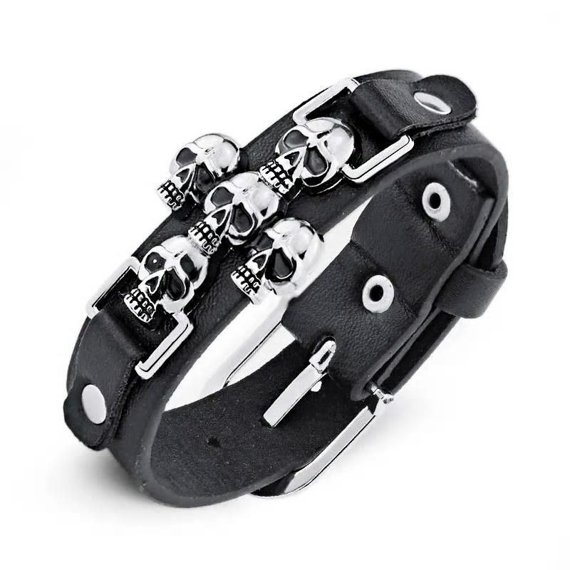 Skull Leather Bracelet