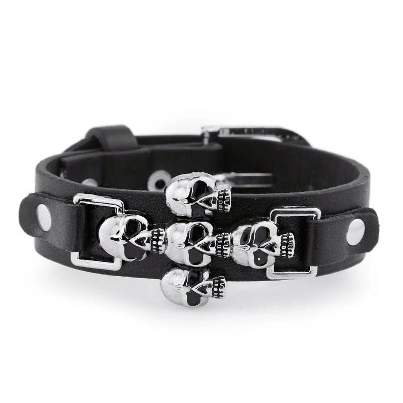 Skull Leather Bracelet